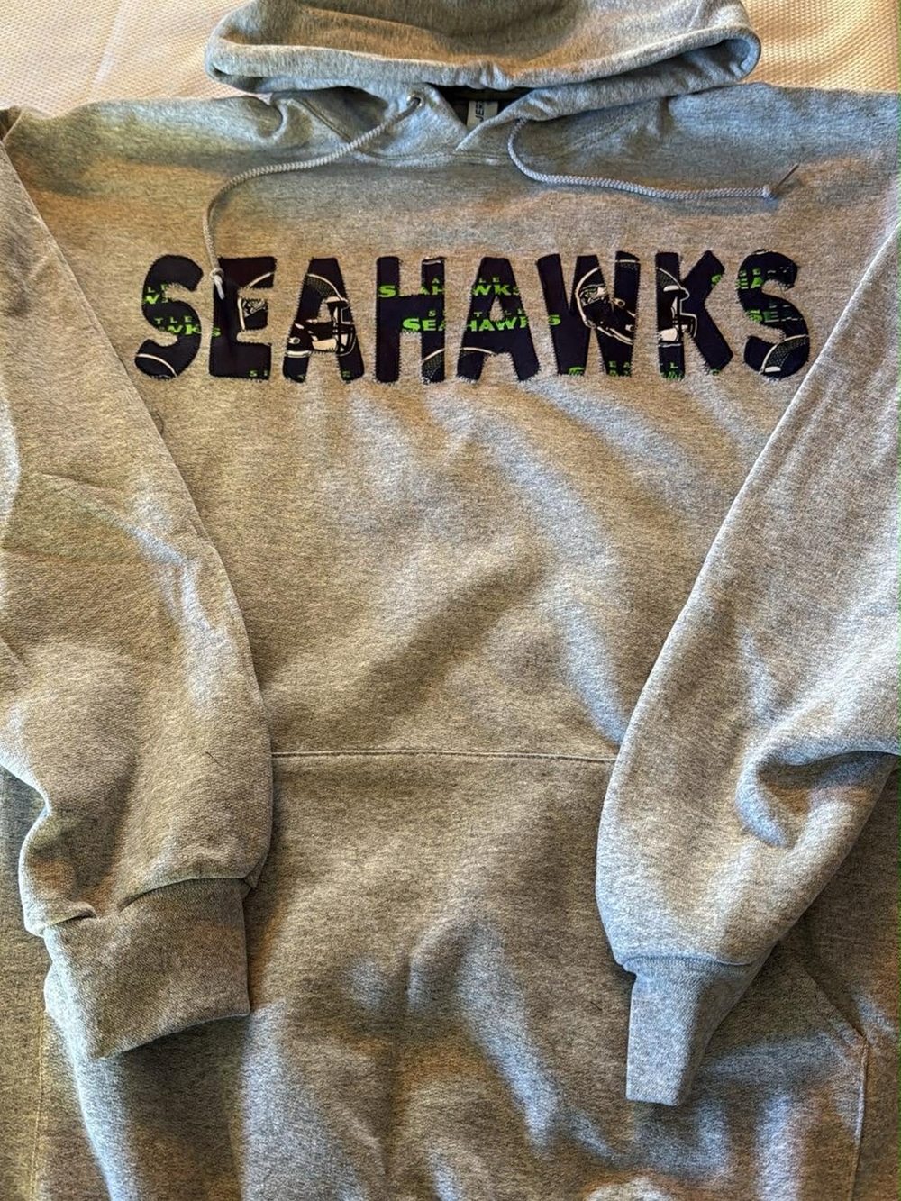 Seattle Seahawks Gray Pullover Hoodie - Grey Seahawks Logo Sweatshirt